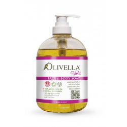 OLIVELLA Жидкое мыло для лица и тела Фиалка на основе оливкового масла, 500мл